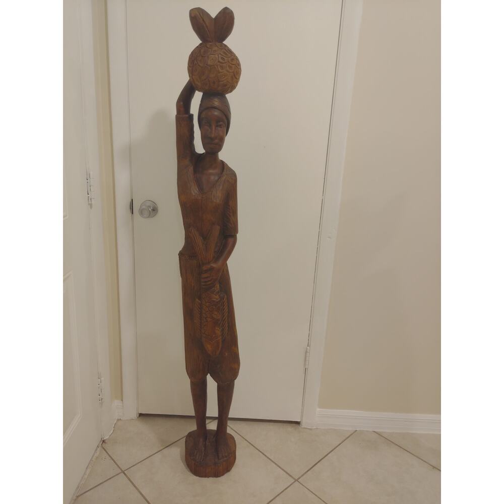 Caribbean wooden statue